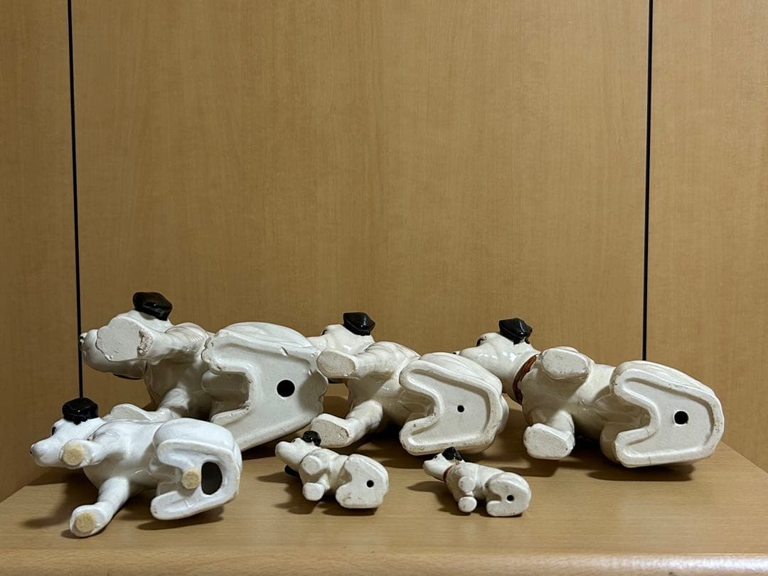 Victor ビクター　ニッパー犬　置物　陶器　6個セット