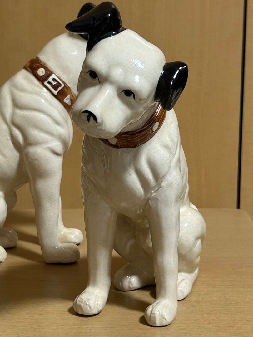 Victor ビクター　ニッパー犬　置物　陶器　6個セット
