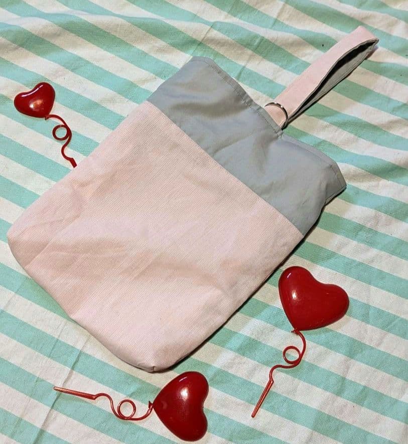 ピンク　グレー　レッスンバッグ　上履き袋　女子　入園　入学