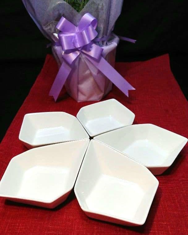 ♥大特価・限定⬛楽しめる組み合わせ⬛パーティ演出ホワイト六角白中6皿