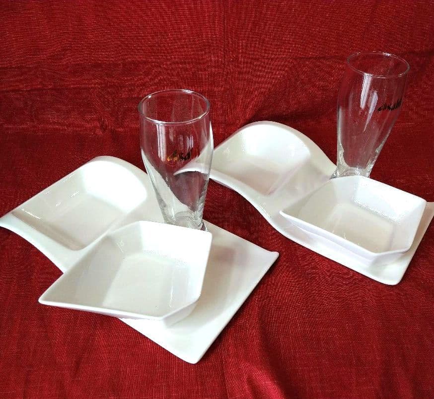 ♥大特価・限定⬛楽しめる組み合わせ⬛パーティ演出ホワイト六角白中6皿