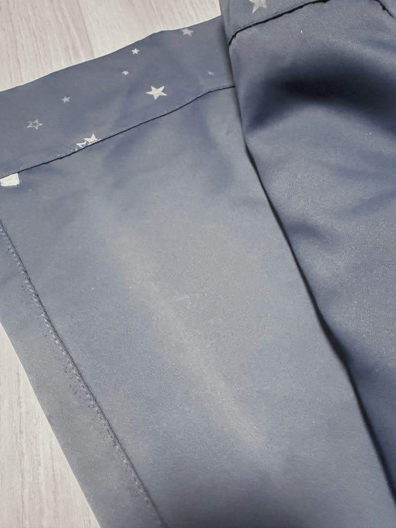 カーテン天国 遮光1級 ネイビーブルー 星柄 幅100x丈180cm 4枚組