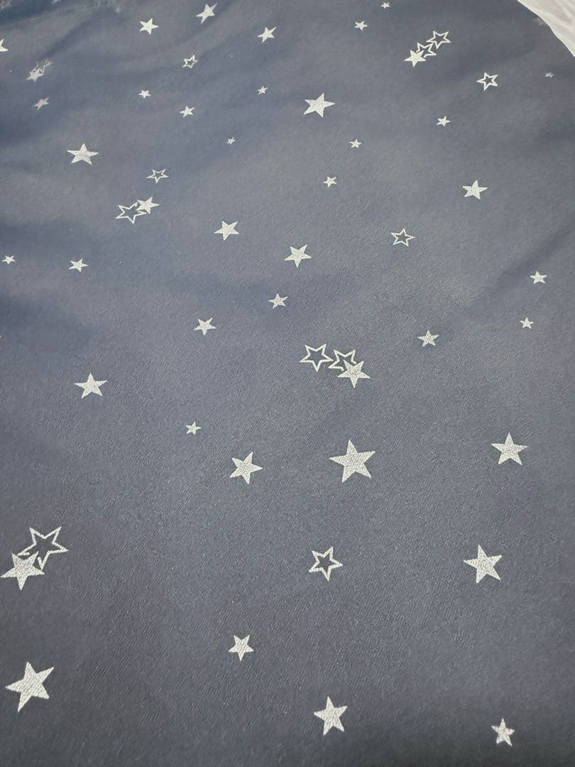 カーテン天国 遮光1級 ネイビーブルー 星柄 幅100x丈180cm 4枚組