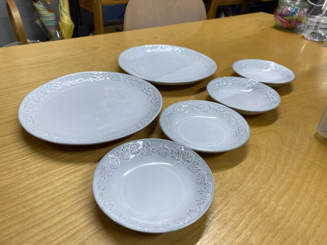 POTPURRI ホワイト 陶器製 食器セット 6枚