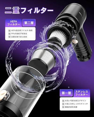 ハンディクリーナー コードレス 35000Pa 多機能 【吹き飛ぶ/吸い込む/p