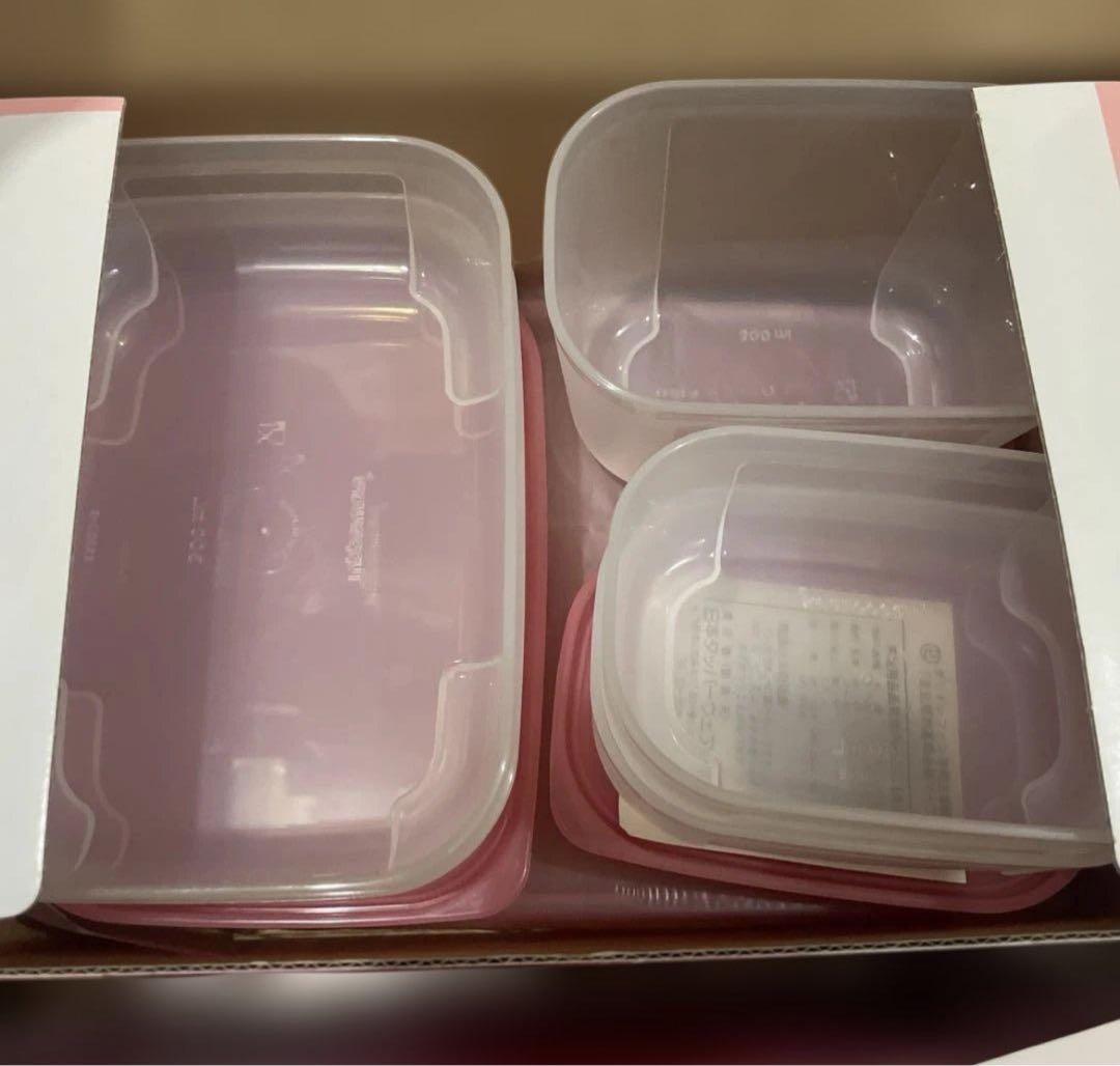 タッパーウエア フリーザーメイト ピンクギフト 2箱