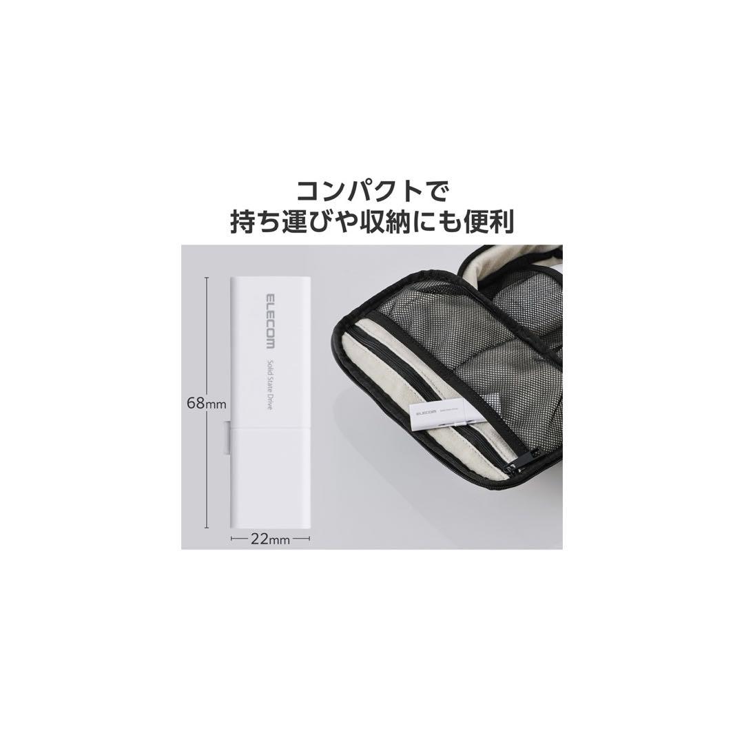 エレコム ELECOM 外付けポータブルSSD 500GB USB3.2Gen1