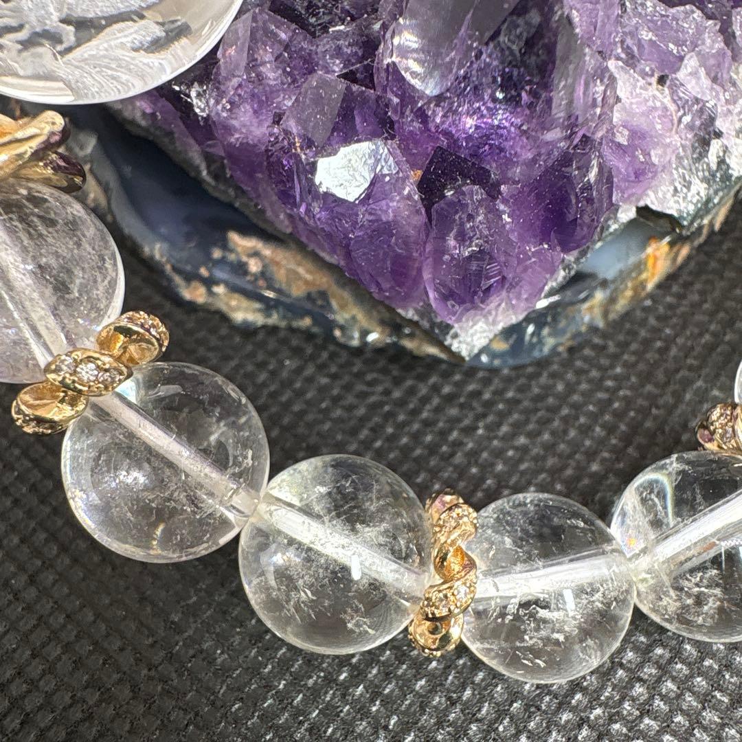 ＊蓮華様おまとめ＊水晶　龍神彫り　ブレスレット