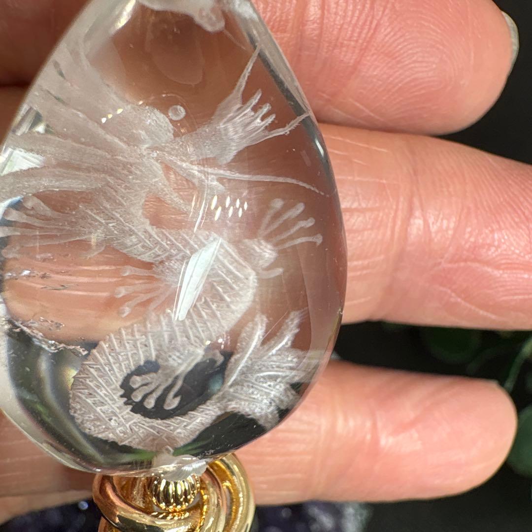 ＊蓮華様おまとめ＊水晶　龍神彫り　ブレスレット