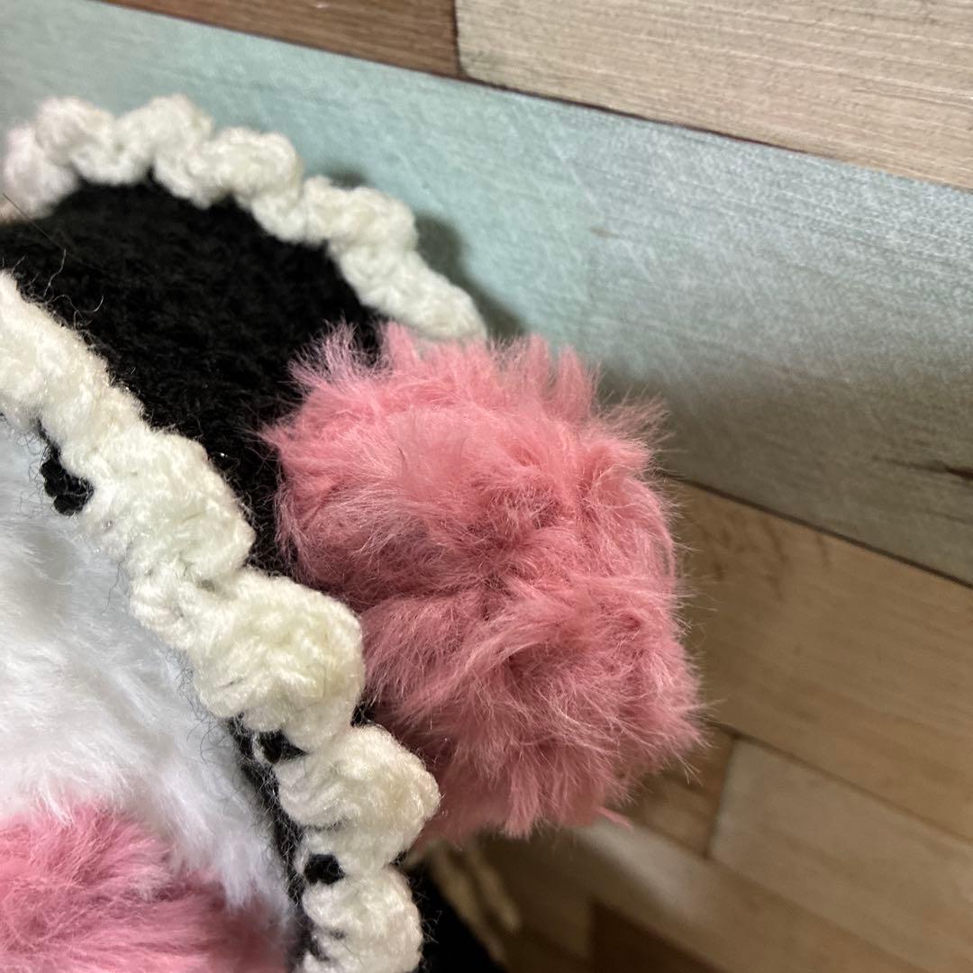 カスタマイズ可能❣️ファーヤーンのパンダさんあみぐるみ（ピンク？パープル？）