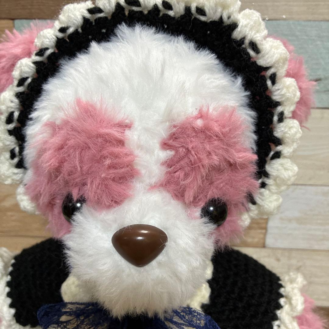 カスタマイズ可能❣️ファーヤーンのパンダさんあみぐるみ（ピンク？パープル？）