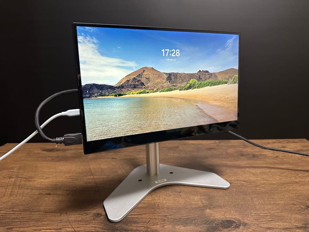 RTK FHD HDR 15.6インチ モバイルモニター サンワモニタースタンド