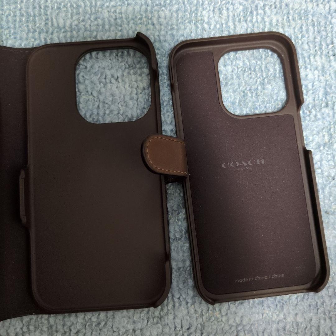 iPhone15プロ用手帳型ケース ブラウン