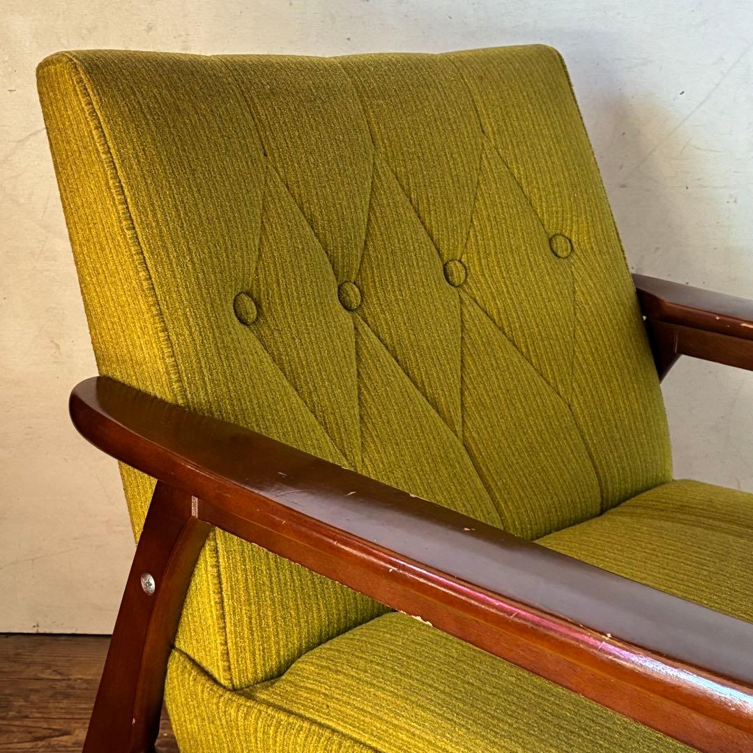 国産ヴィンテージ レトロ 1人掛けソファ ミッドセンチュリー ①