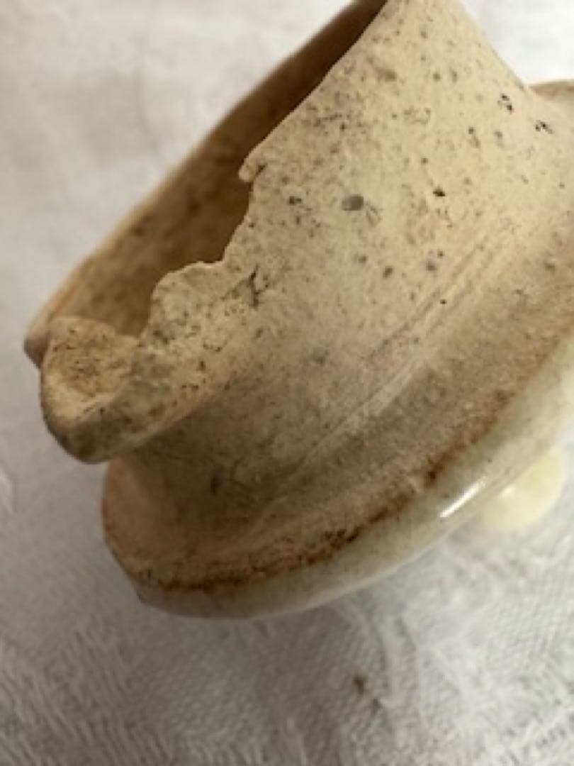 *️⃣難あり❣️作家 民藝 素敵 青葉模様 ポット陶器