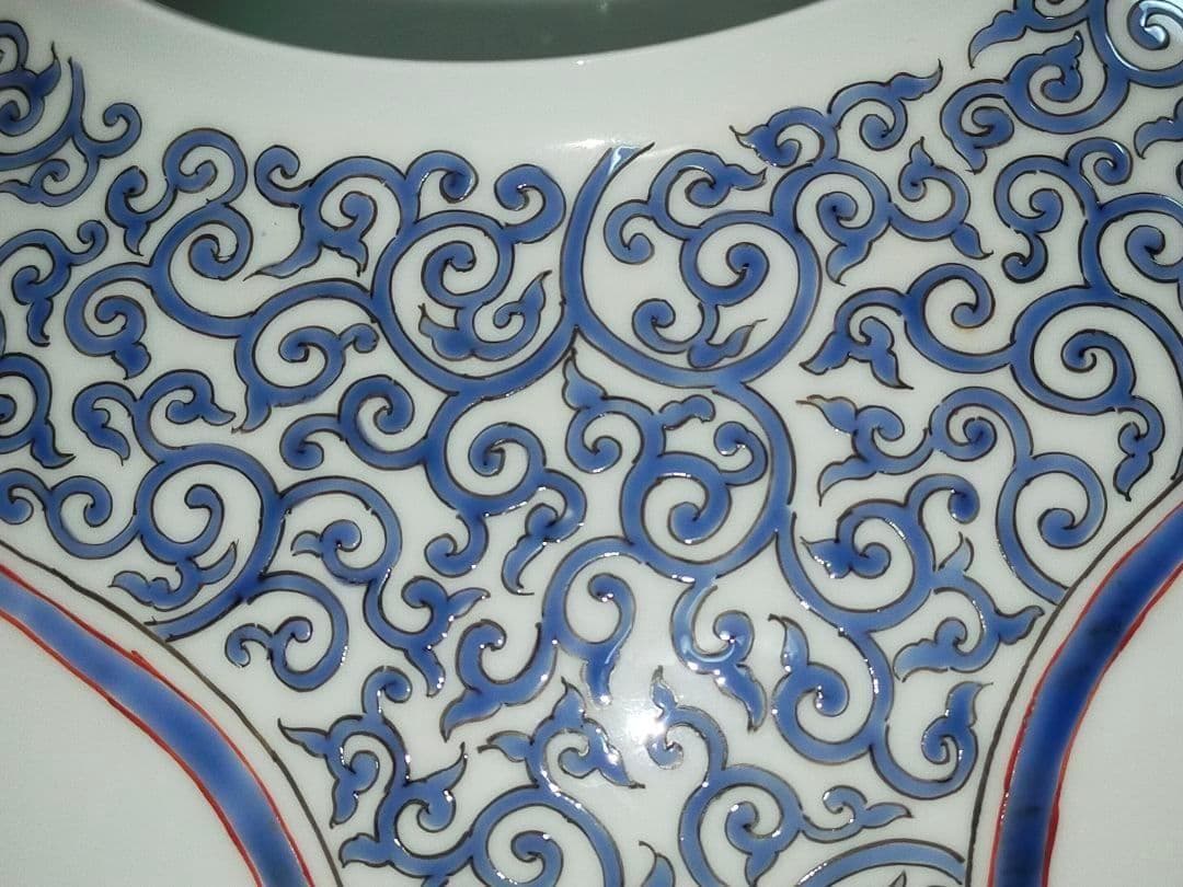 ♥小畑仁♥　柿右衛門様式　♥特大♥　花瓶　♥共箱付き　有田焼　伊万里　骨董　古玩