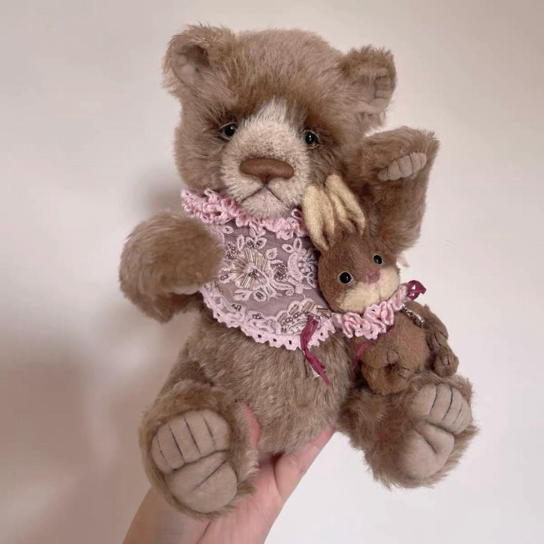 大きなくまさんと小さなうさぎさん アーティストベア 海外作家 ロシア テディベア
