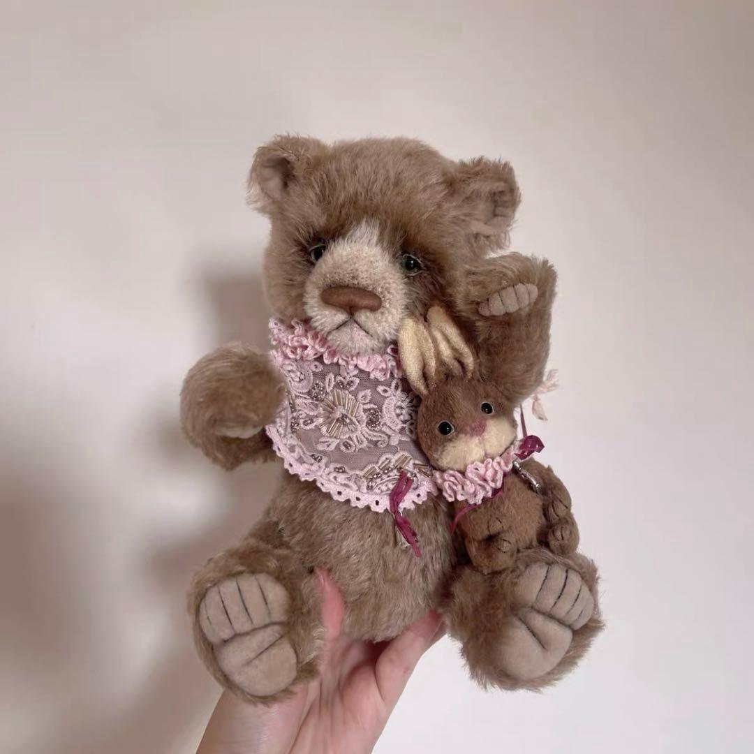 大きなくまさんと小さなうさぎさん アーティストベア 海外作家 ロシア テディベア