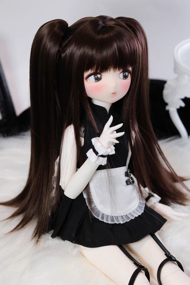 AS19 BJD 1/3 人形 ドール　用ウィッグ カツラ 耐熱 ハンドメイド
