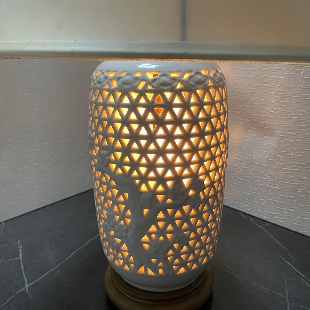 昭和レトロ　ランプ　陶器　アンティーク　照明