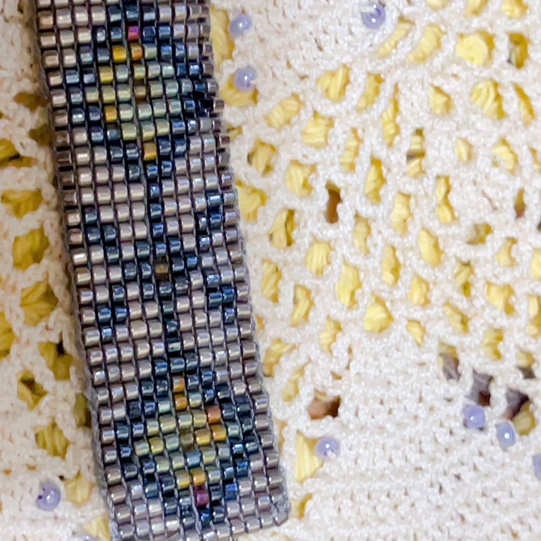 サコ・タカコさんの創作ビーズ織 アクセサリー3点セット　ハンドメイド　手作り