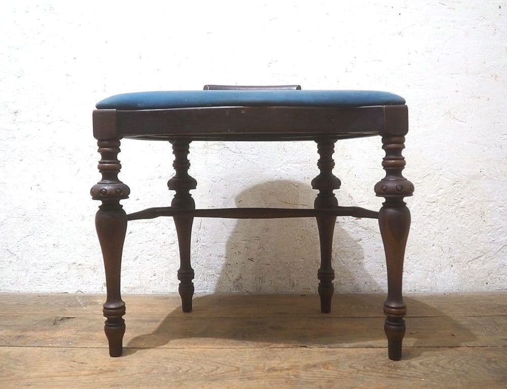 1472 ビンテージ　ろくろ脚の木製チェア　イス　スツール　レトロ　アンティーク