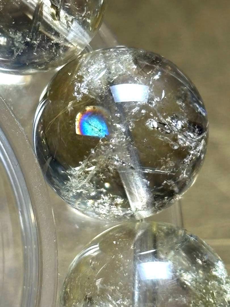 超高品質　ゼウス（スモーキーシトリン）アゼツライトブレスレット15.4〜15.8