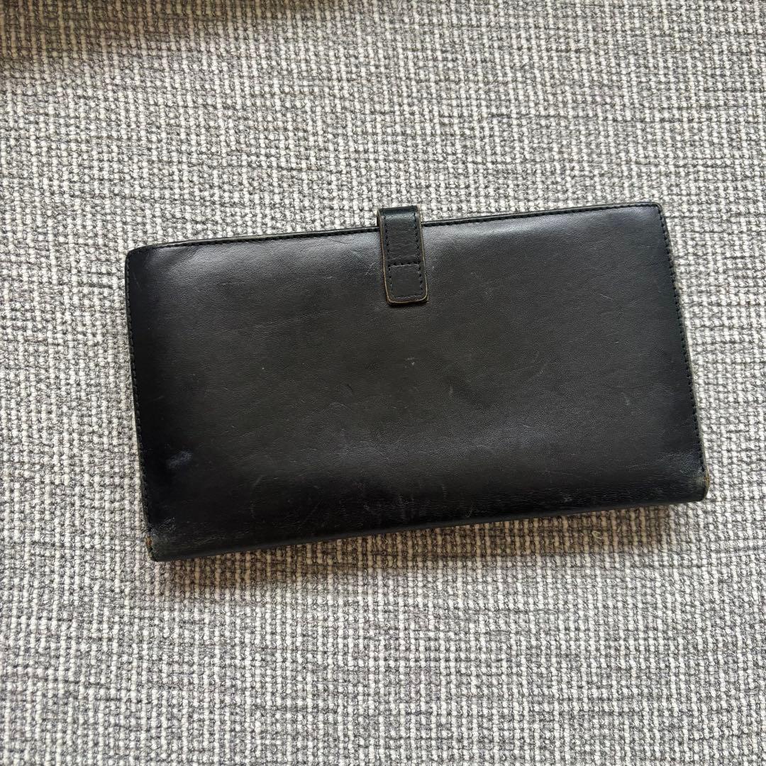 【美品】GUCCI ブラック レザー 長財布　サイフ　グッチ