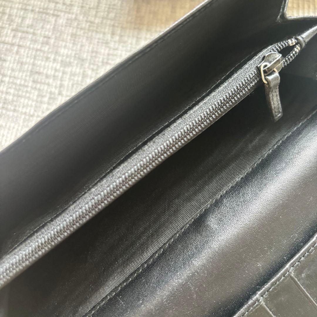【美品】GUCCI ブラック レザー 長財布　サイフ　グッチ