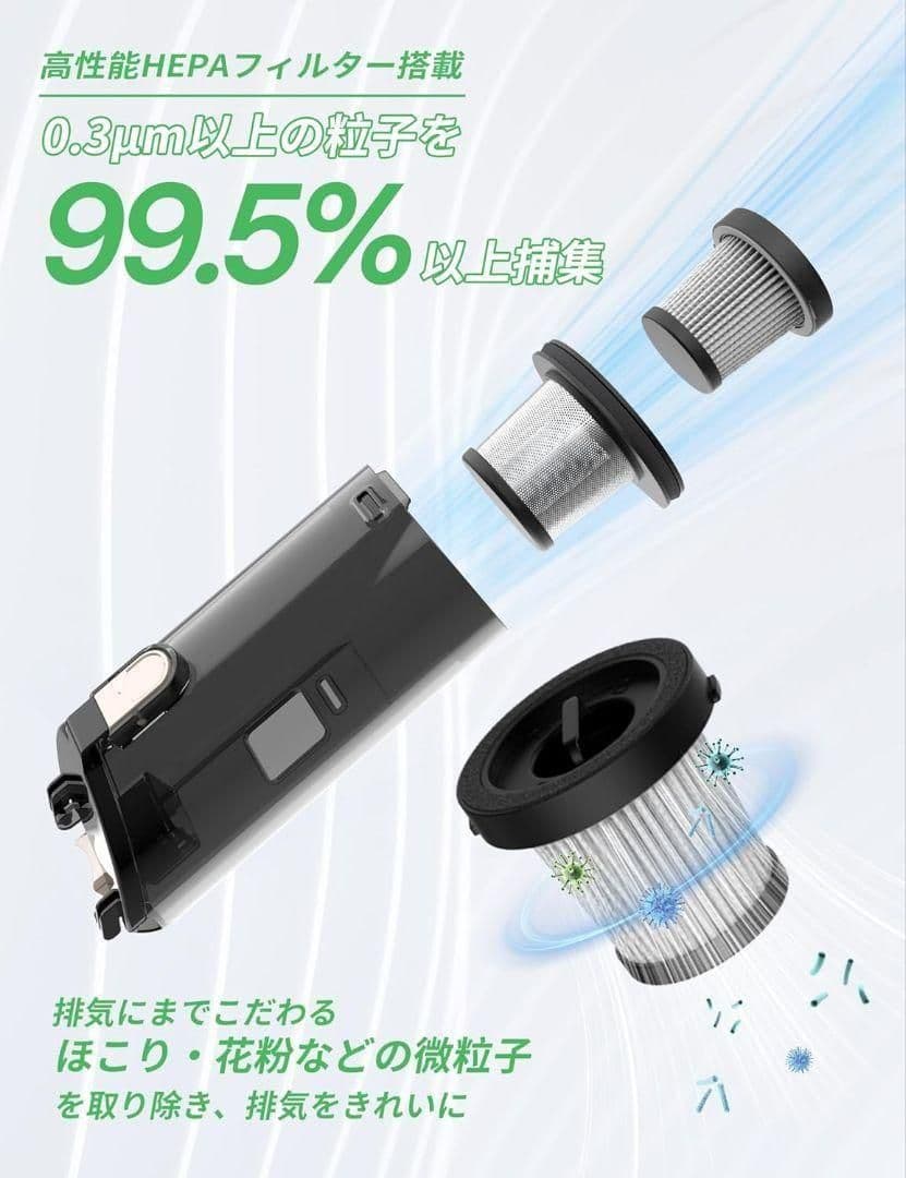 2way✨コードレス掃除機 スティッククリーナー 26000Pa 自立式 充電式