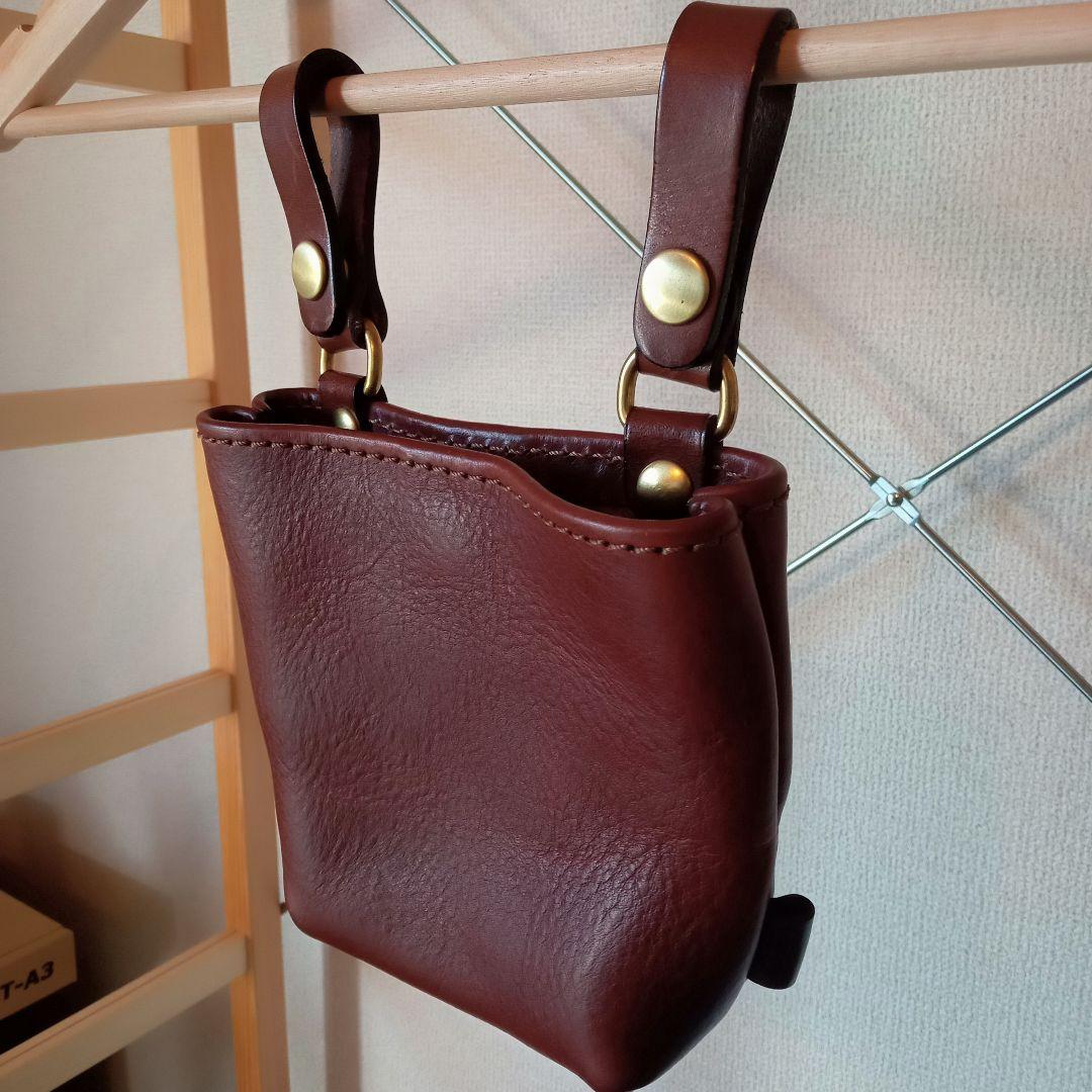 ⭐⭐スピード発送⭐⭐　HERZ(ヘルツ)ダークブラウンレザー ベルトポーチ