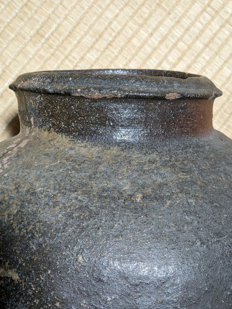 ♦古丹波 焼締め壺 穴窯時代 室町時代〜桃山時代 花器 古美術品 骨董品