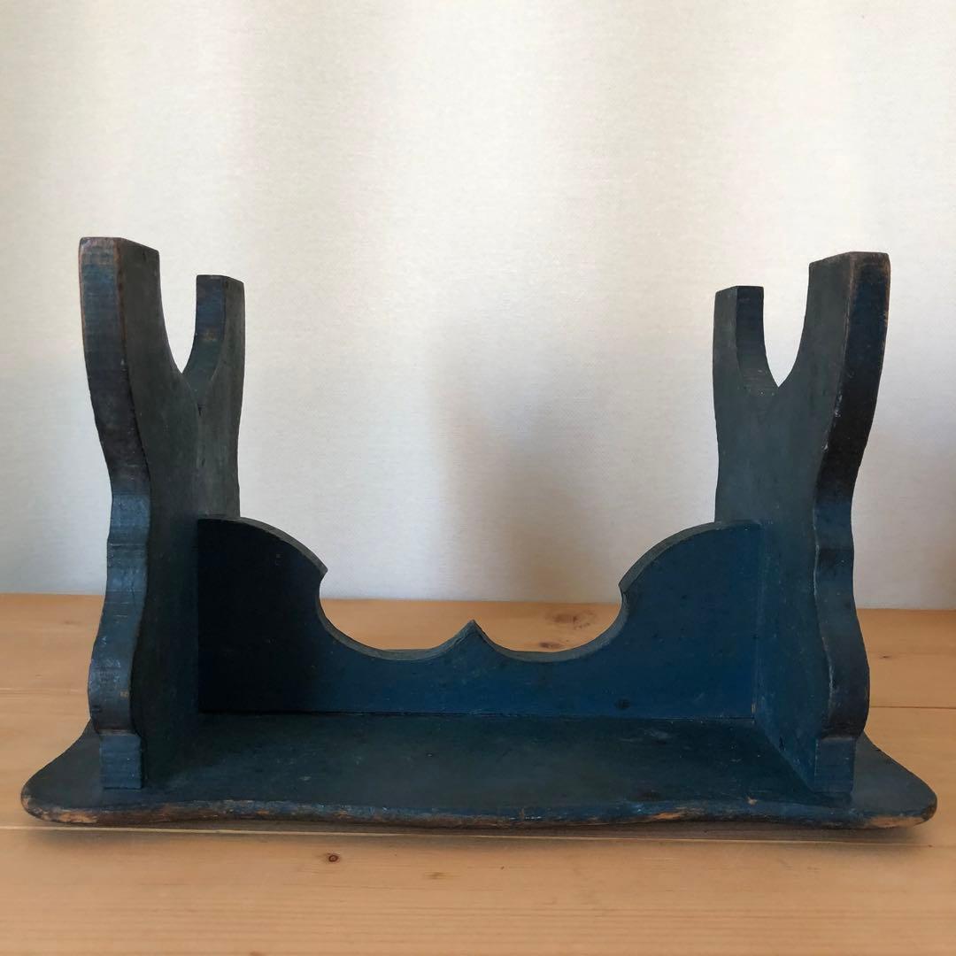 古い小さな踏み台　スツール　アンティーク　フランス　フットレスト　no.196