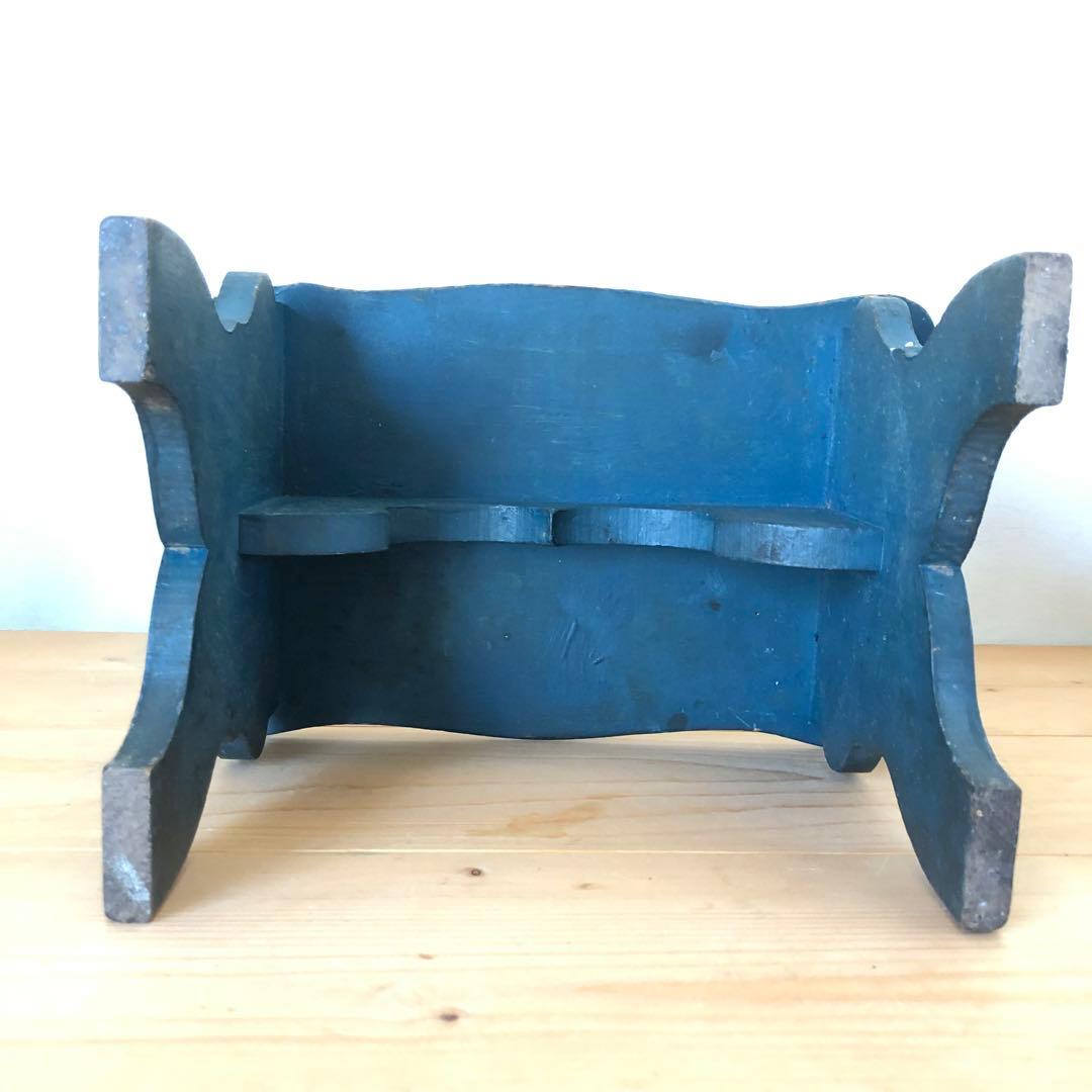 古い小さな踏み台　スツール　アンティーク　フランス　フットレスト　no.196