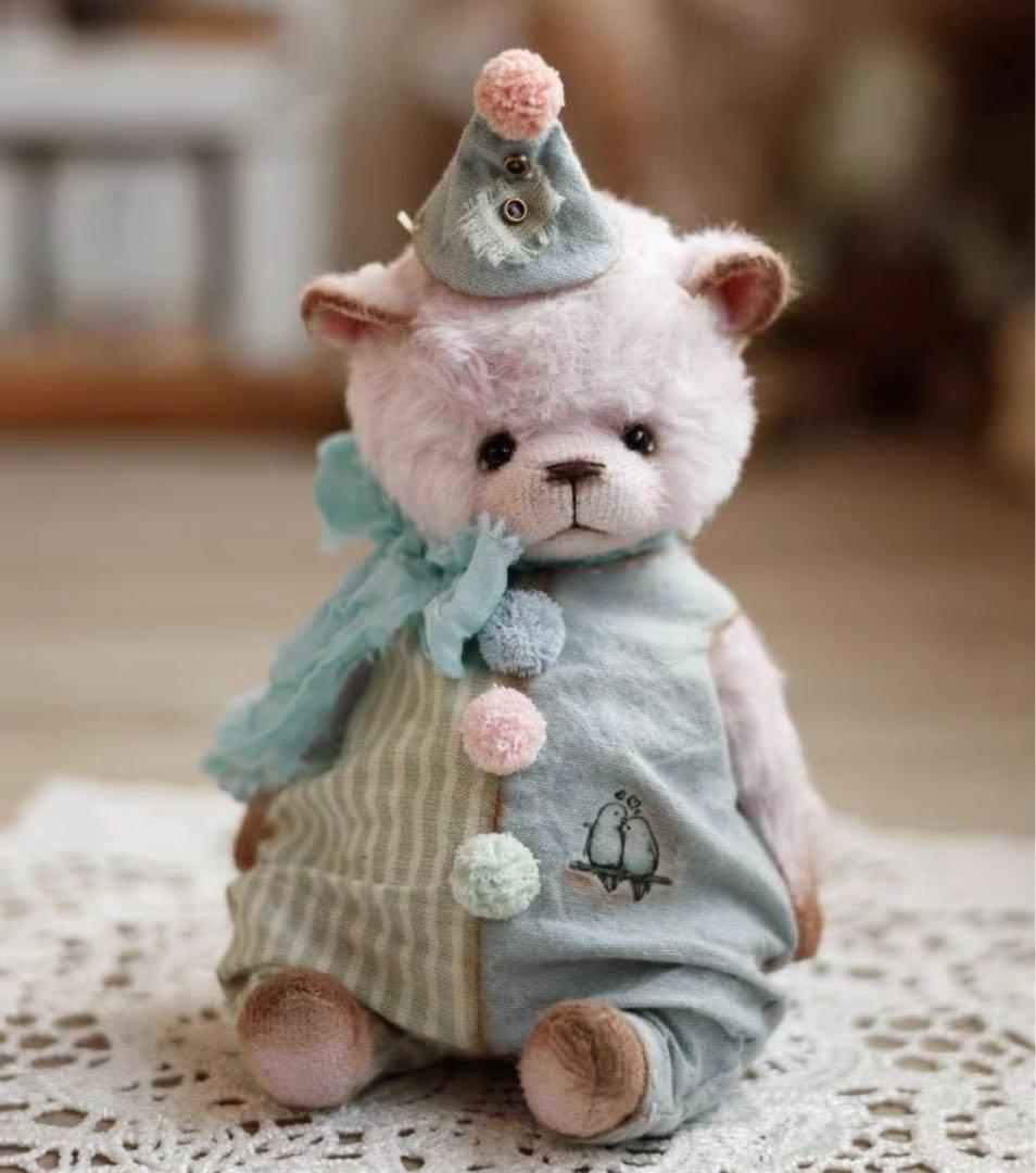甘かわいいくまちゃん テディベア アーティストベア ハンドメイド 海外作家様