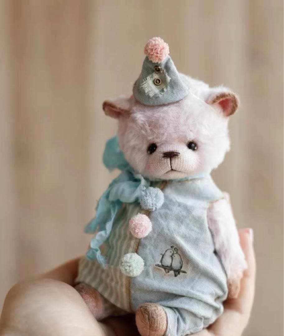 甘かわいいくまちゃん テディベア アーティストベア ハンドメイド 海外作家様