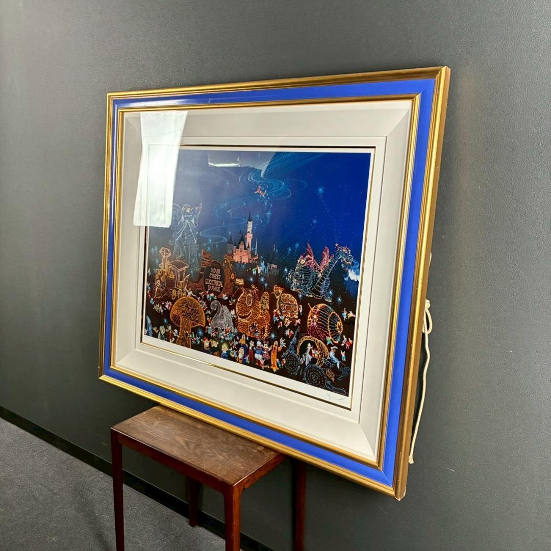 ヒロ・ヤマガタ「エレクトリカルパレード」シルクスクリーン 大作 直筆サイン入