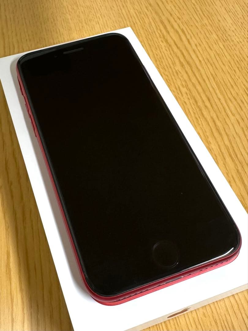 【美品】Apple iPhoneSE2 64GB レッド 箱付き