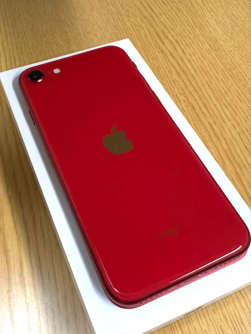 【美品】Apple iPhoneSE2 64GB レッド 箱付き