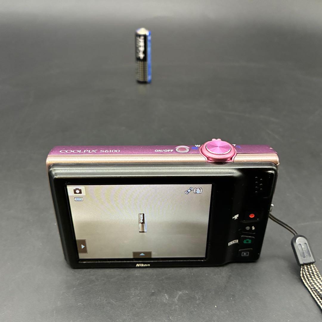【動作OK】Nikon COOLPIX S6100 グロスピンク　デジカメ