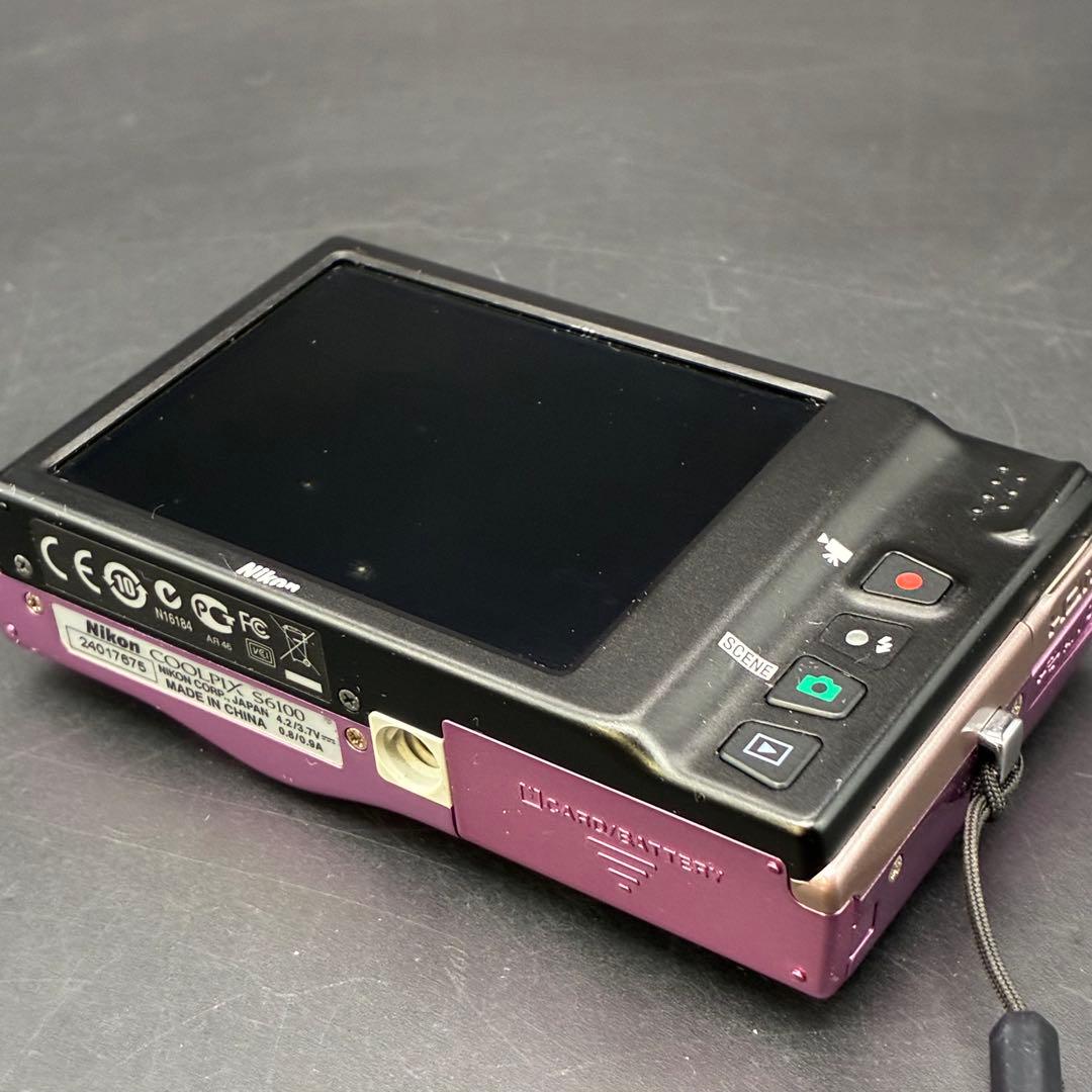 【動作OK】Nikon COOLPIX S6100 グロスピンク　デジカメ