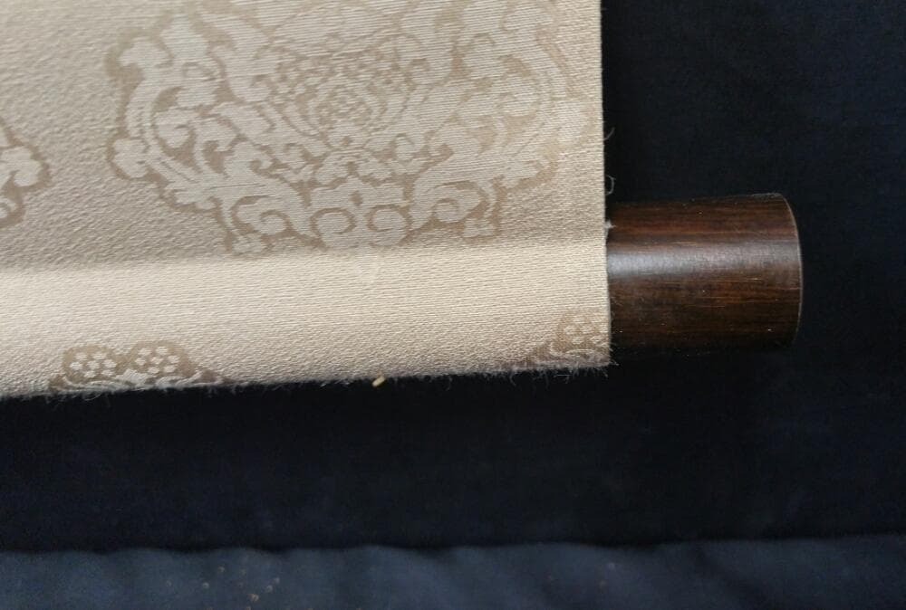 掛軸 心蓮『高砂図』日本画 絹本 肉筆 共箱付 掛け軸 S022004