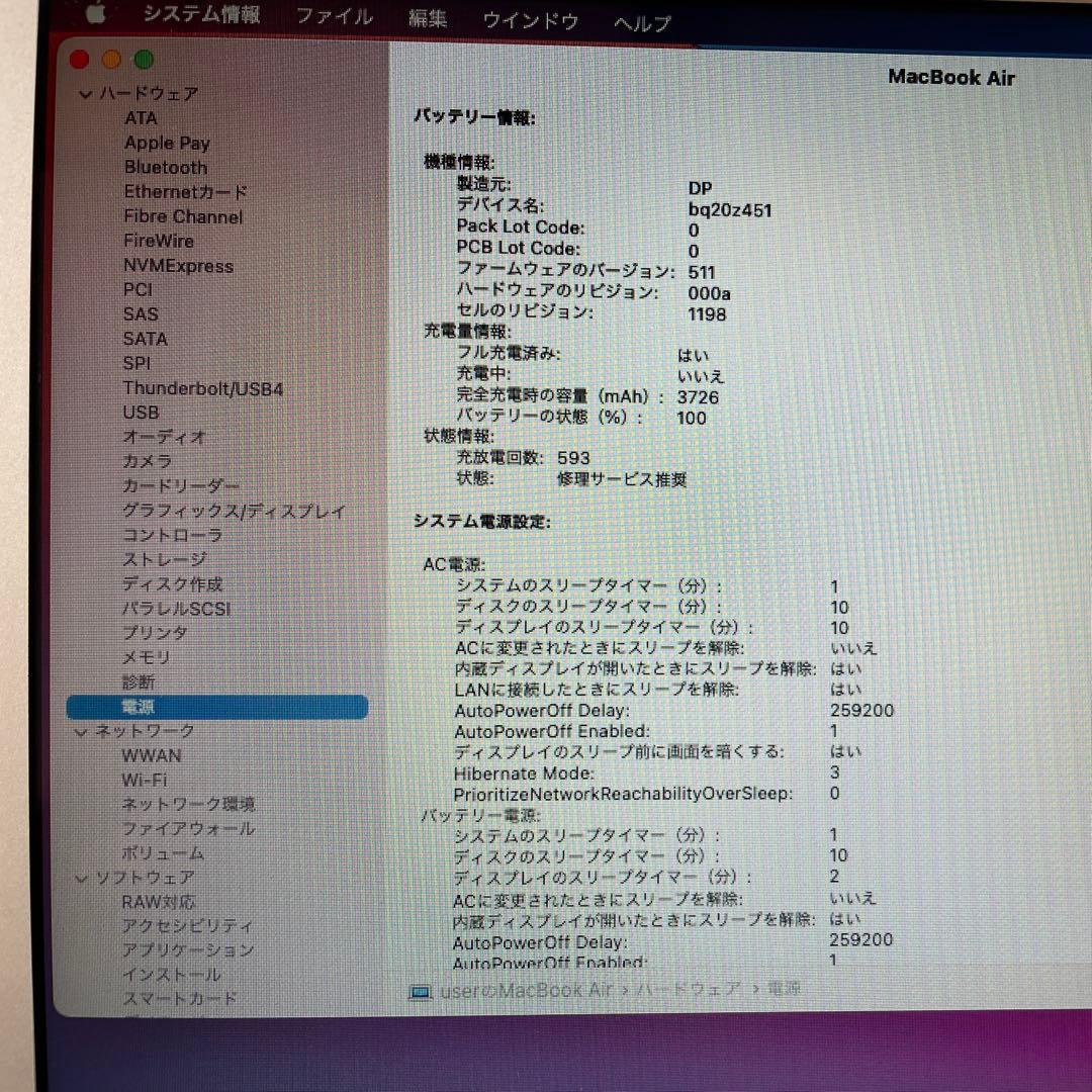 MacBook Air 11インチ〈A1465〉2014