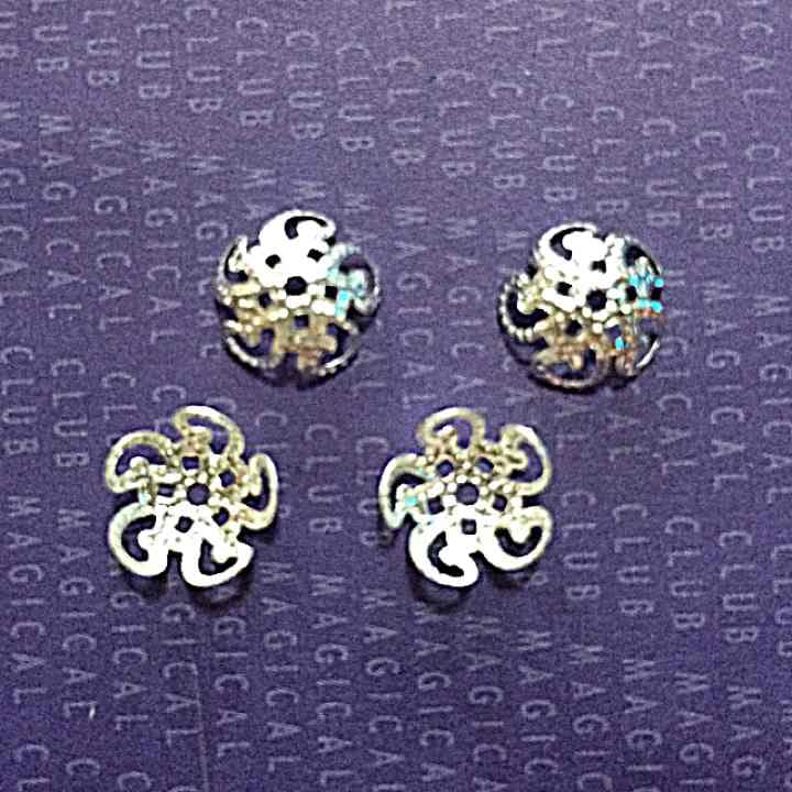 新作♥️ビーズキャップ Bタイプ 10mm（シルバー）30個