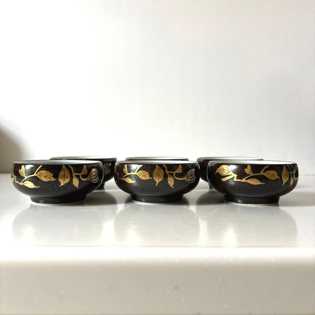 錦右ェ門？　有田焼？　和食器　柄　金彩　鉢　小鉢　煮物鉢　大小6客セット