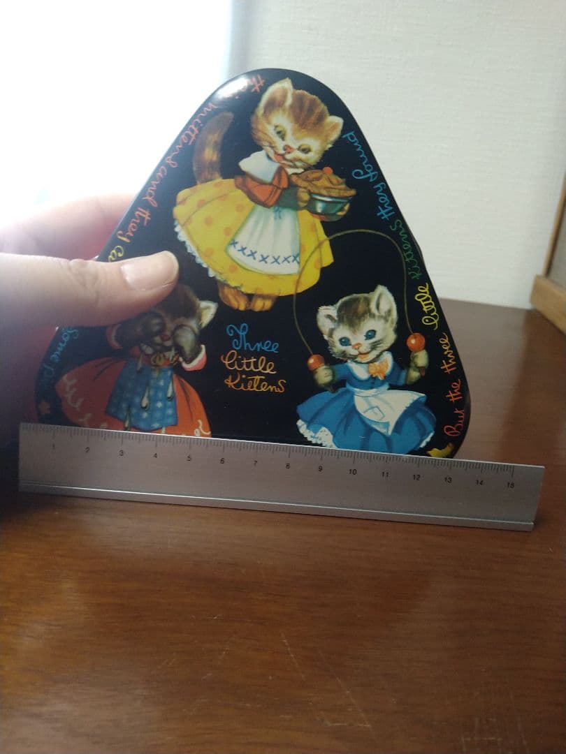 猫　ヴィンテージ缶　アンティーク　トフィー缶 ティン缶