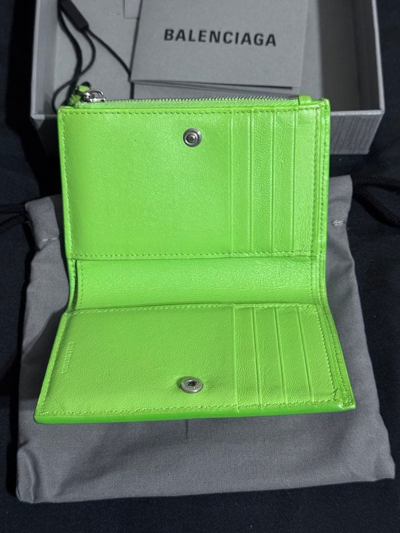 BALENCIAGA ミニ財布 箱付 グリーン
