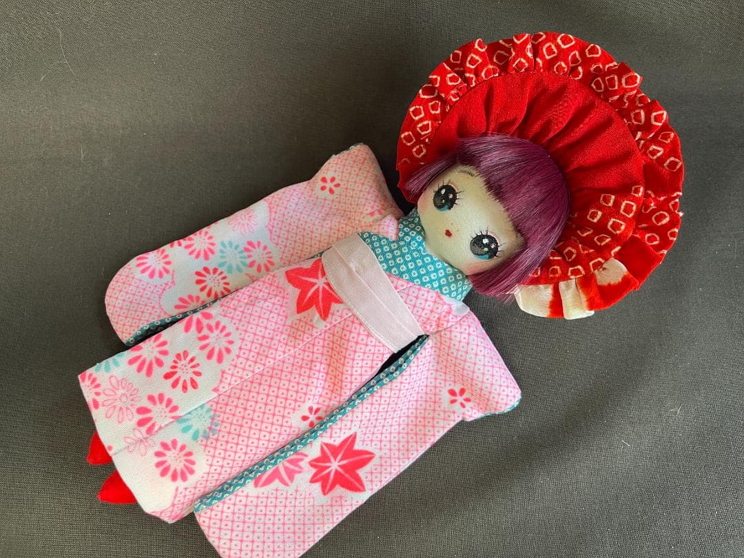 くろこ「一年さくら組」着物文化人形・ヘロヘロ人形・昭和レトロ・金魚柄