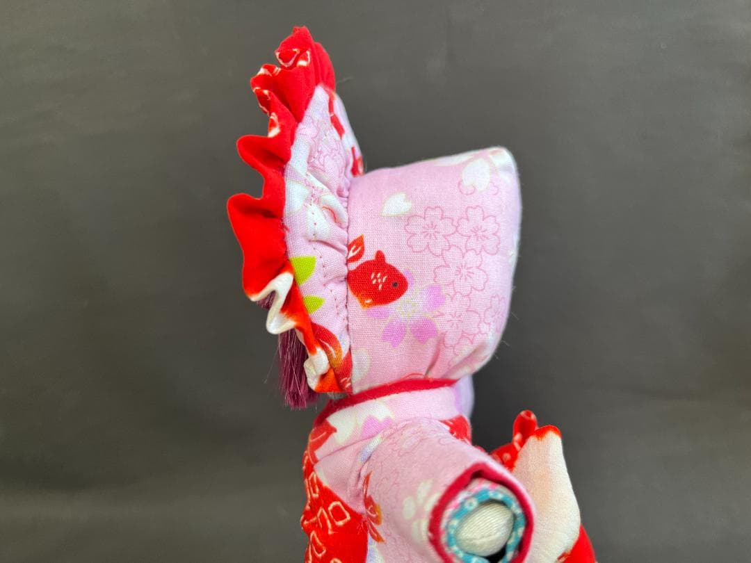 くろこ「一年さくら組」着物文化人形・ヘロヘロ人形・昭和レトロ・金魚柄