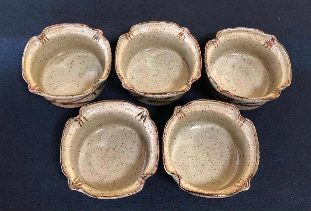 ❗️割引《R》絵唐津 向付5客 十三代中里太郎右衛門 栞 共箱 260203く4